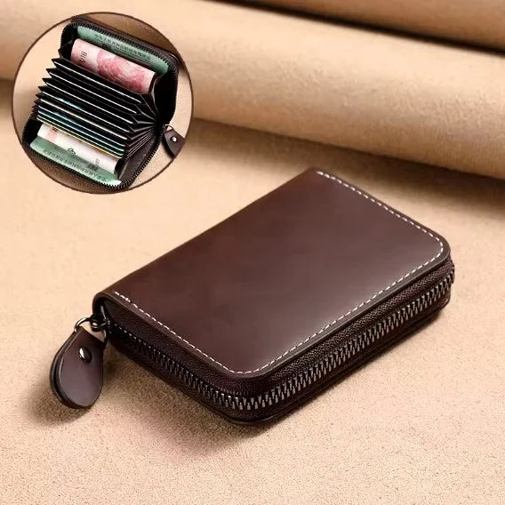Compact Leather Card Holder Multifunctional Wallet for Business Cards Credit Cards Driver's License and Other Cards | Sansoti
