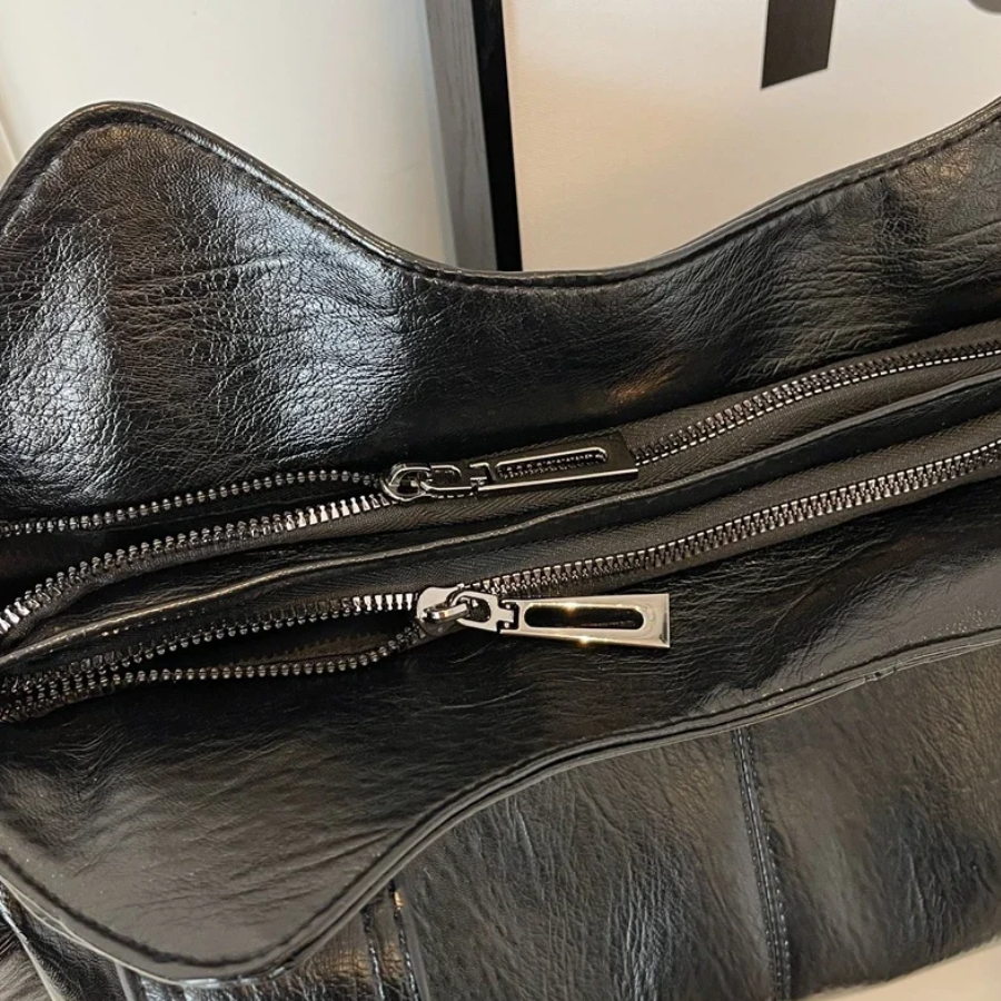 Dames Schoudertas met Ruim Interieur Zakken Cognac Zwart Espresso Werk Laptop Casual Reizen Dagelijks | Sansoti