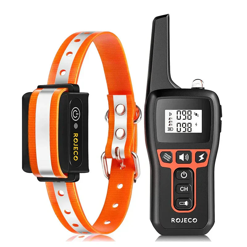 Collier d'entraînement pour chien Télécommande 1000m IP67 Étanche Vibration Choc Rechargeable