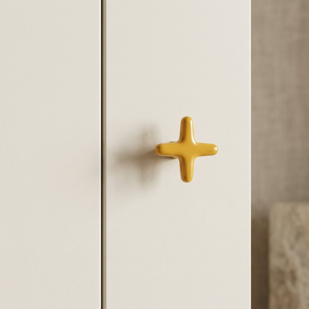 Cross-Shaped Cabinet Handle 128mm Colorful Zinc Alloy Furniture Hardware Cabinet Knobs Single-Hole Kitchen Cabinets Drawers | Sansoti