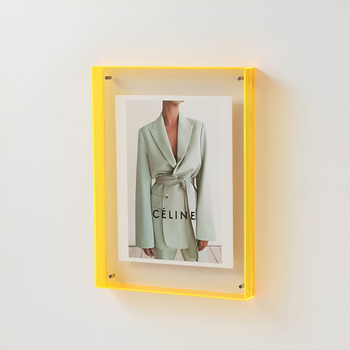 Transparenter Acryl-Fotorahmen, minimalistischer Wandfoto-Halter, moderne Fotopräsentation für Wohnzimmer und Schlafzimmer | Sansoti