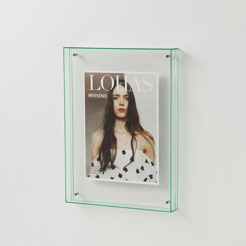 Acrylic Photo Frame Colored Transparent Orange Wall Table Display Frame Modern Photo Holder Poster Frame Interior Decoration | Sansoti