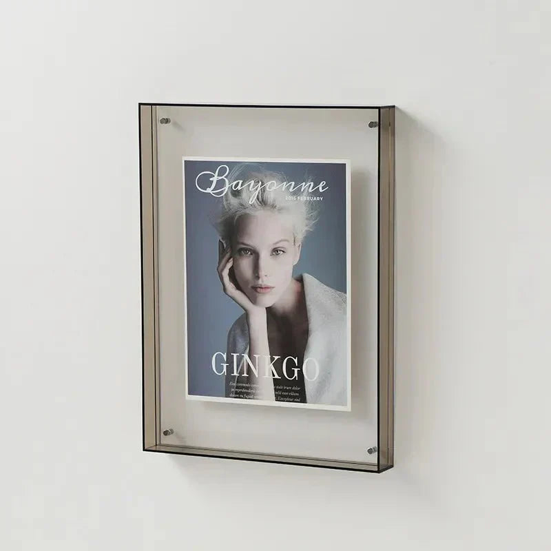 Acrylic Photo Frame Colored Transparent Orange Wall Table Display Frame Modern Photo Holder Poster Frame Interior Decoration | Sansoti