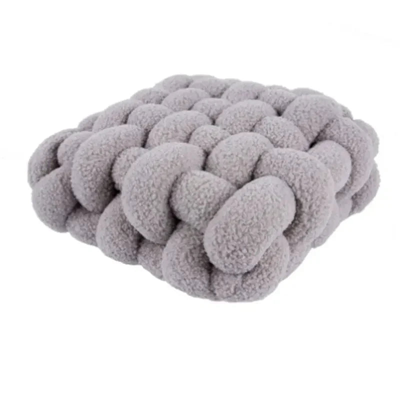 Geknoopt Sierkussen Zacht Pluche Katoen | Decoratief Zitkussen Scandinavisch Design Woonkamer Slaapkamer | Sansoti