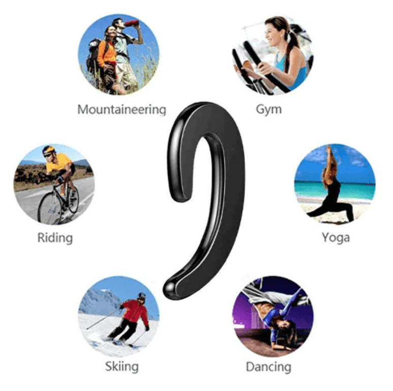 Kabellose Open-Ear-Kopfhörer mit Knochenleitung, Bluetooth 5.0, Sportkopfhörer, wasserbeständig, 12 Stunden Wiedergabezeit | Sansoti