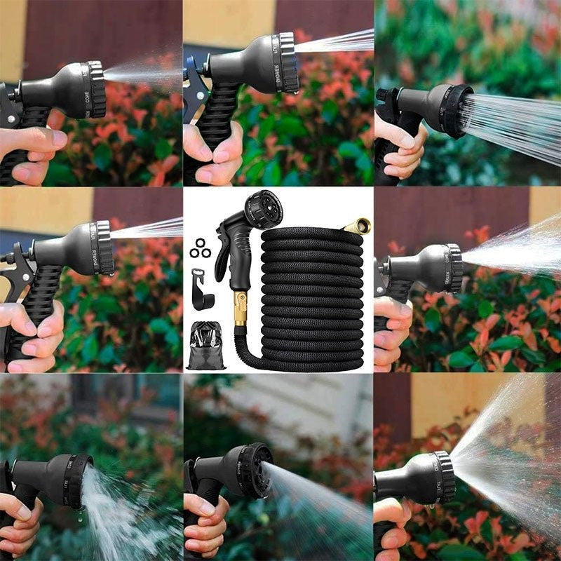 Uitrekbare Tuinslang 30 Meter Flexibel met 8 Sproeistanden voor Tuin Planten Auto Wassen Balkon Terras | Sansoti