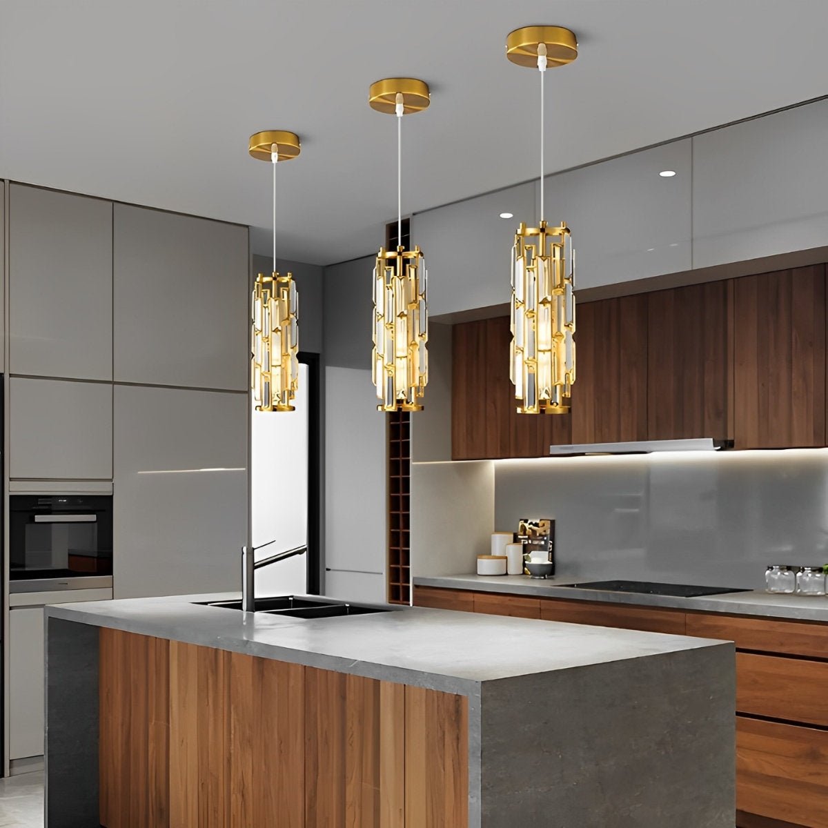 Suspension Cristal Fer Noir E27 Salle à Manger Salon Industriel Rétro Plafonnier Suspension Verre Cristal Bar Couloir | Sansoti