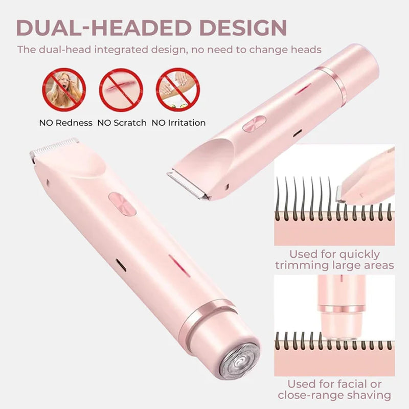 Ceramic Women's Shaver Bikini Face Waterproof USB Rechargeable Sensitive Skin Trimmer Hair Removal System | Sansoti