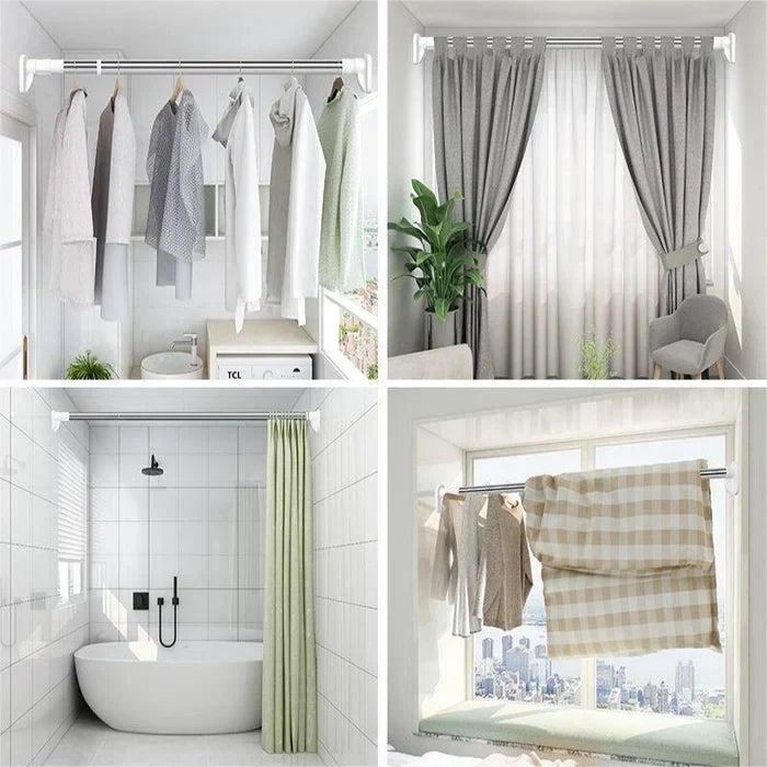 Adjustable Telescopic Rod Without Drilling For Shower, Curtain, And Cabinet | Sansoti