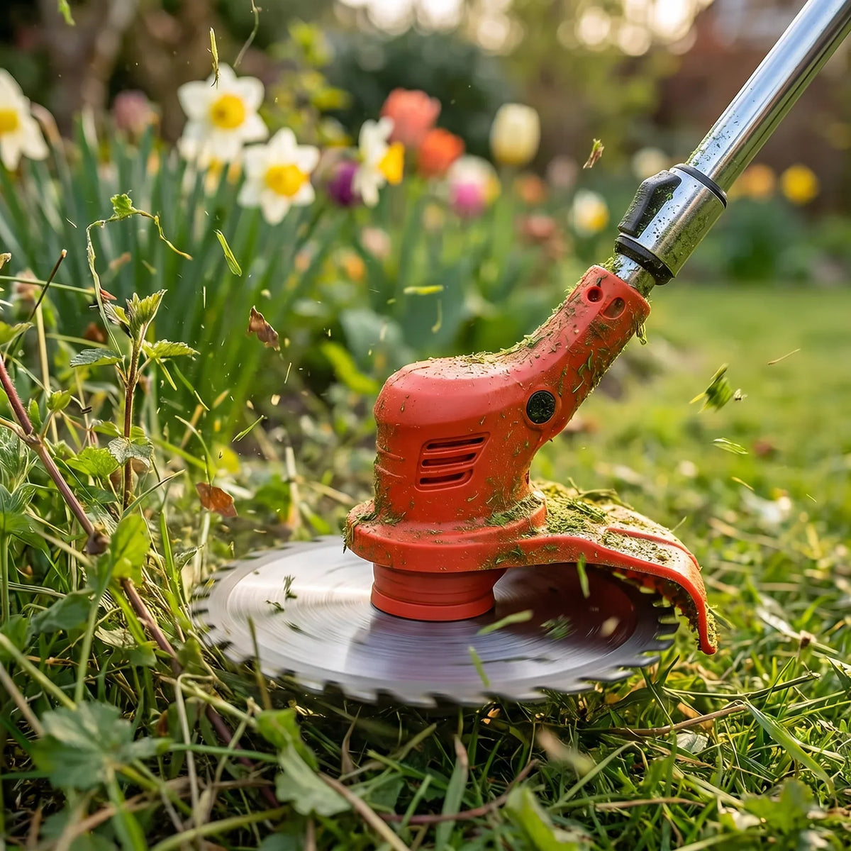 Cordless Lawn Mower Garden Brush Cutter Grass Trimmer Weed Control Pruning Tools Garden Maintenance Lawn Care | Sansoti