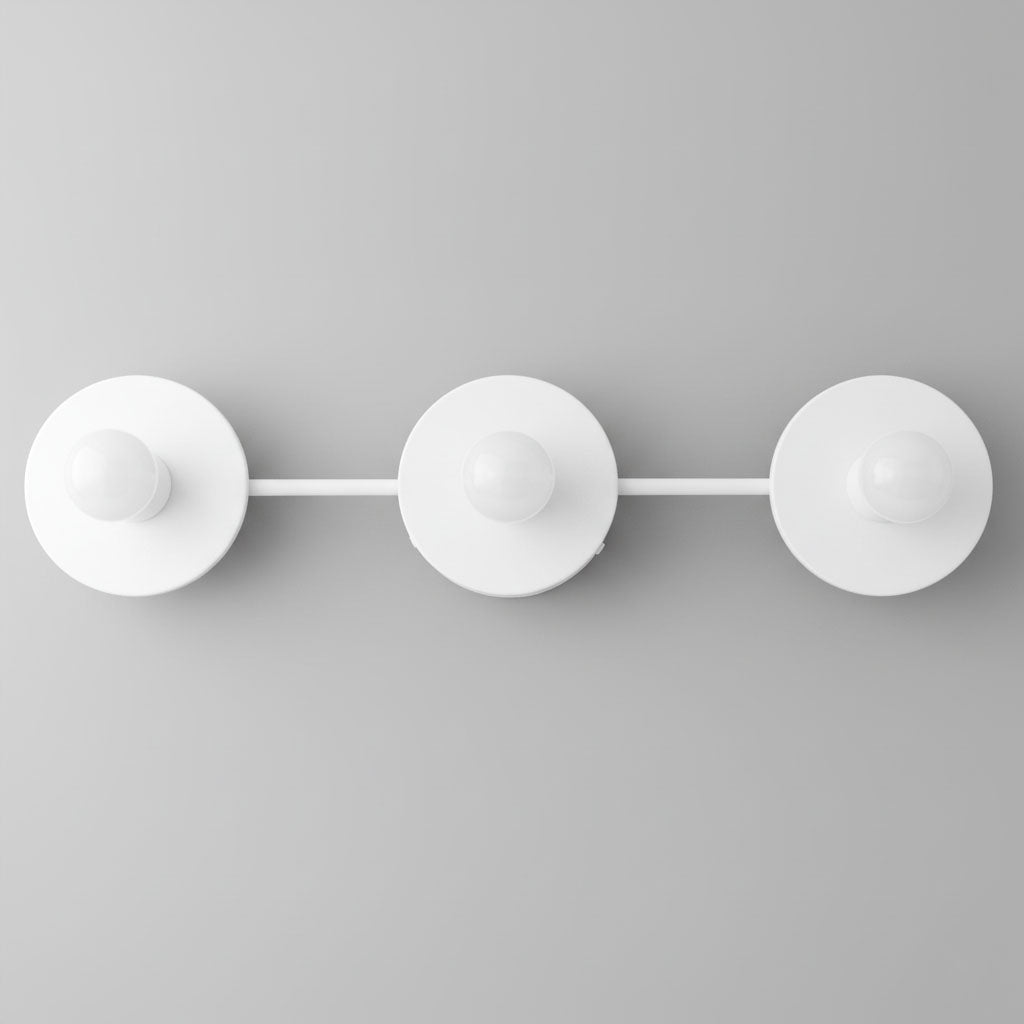 Metal Wall Lamp with Spherical Glass Shades 3-Light Bathroom Lighting Matte Green | Sansoti