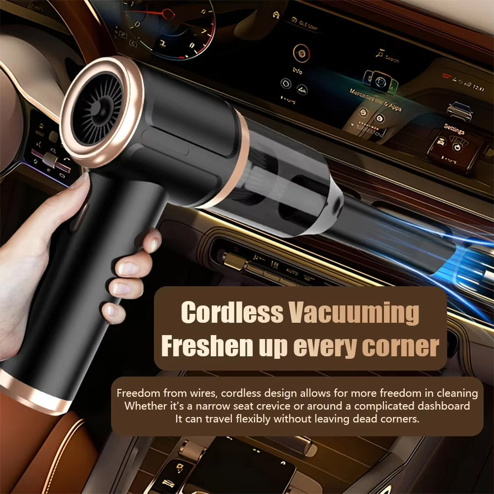 Cordless Car Vacuum Cleaner 45000Pa Rechargeable 5-in-1 with Attachments, Wet and Dry Home Cleaner Handheld Vacuum | Sansoti