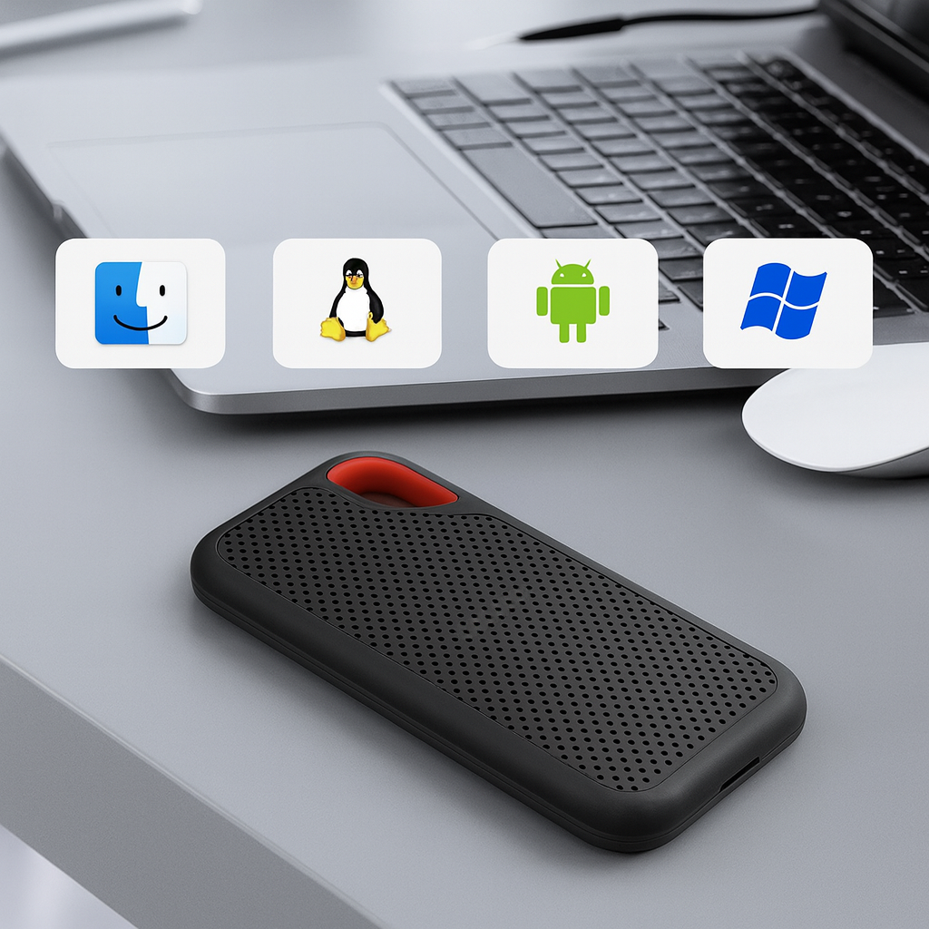 External SSD for MacBook 2TB USB-C ExFAT Plug and Play 1 cm Thin Portable Type-C | Sansoti