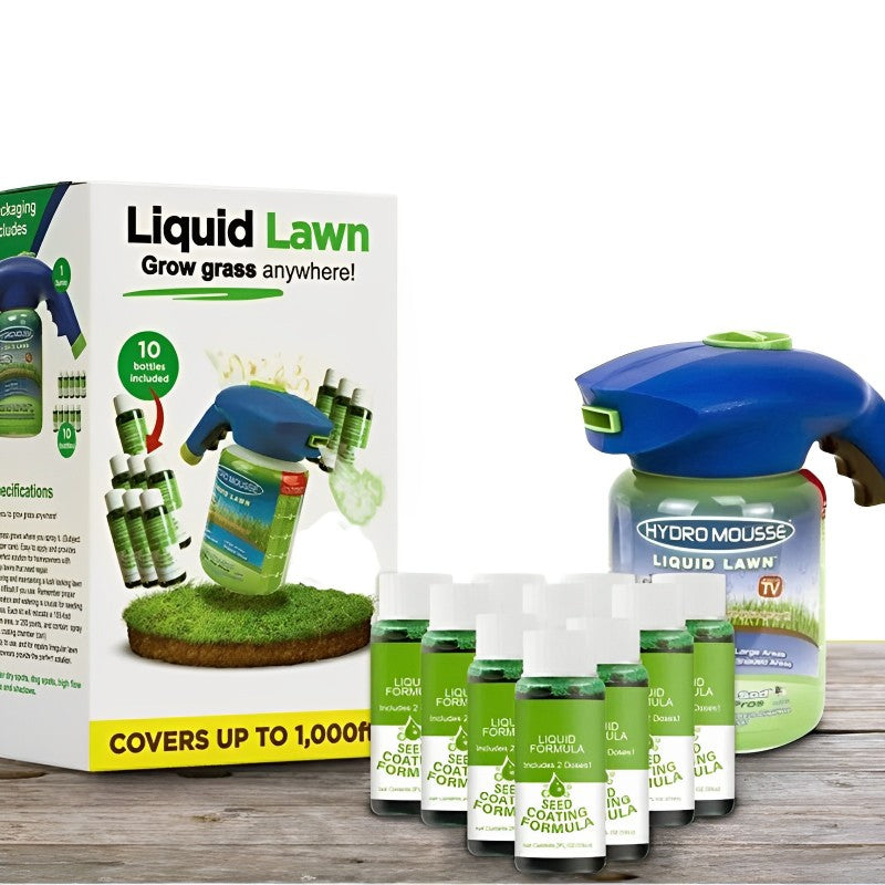 Liquid Lawn Seed Spray-On Hydroseeding System for Bare Spots and Lawn Repair | Sansoti
