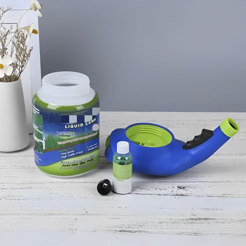 Liquid Lawn Seed Spray-On Hydroseeding System for Bare Spots and Lawn Repair | Sansoti