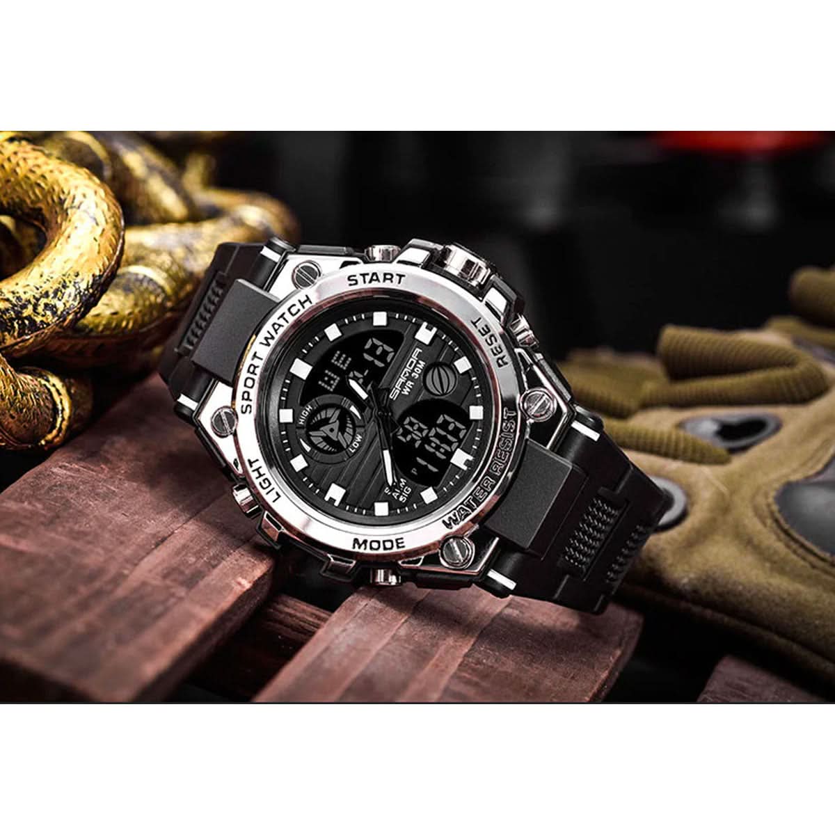 Multifunctional Watch with Analog and Digital Display for Men | Sansoti