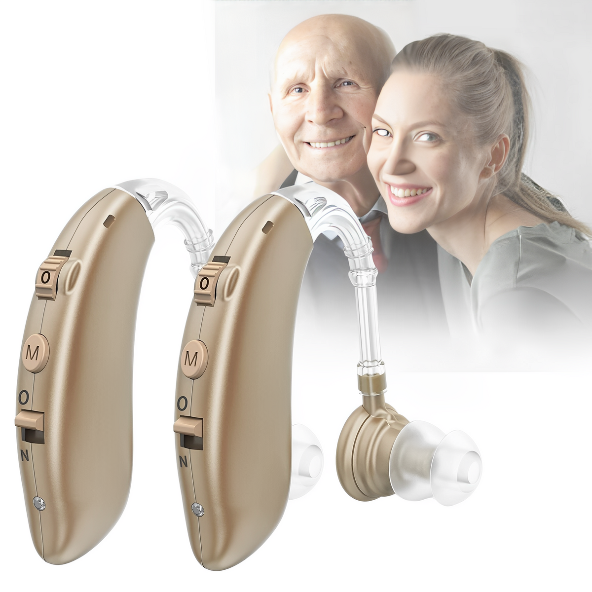 Digital Rechargeable Behind-the-Ear Hearing Aid with Noise Reduction for Clear Sound and Comfort | Sansoti