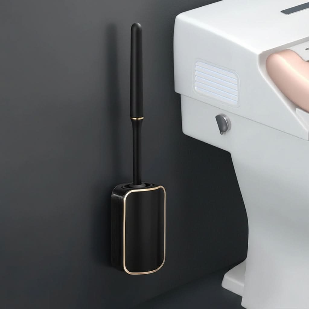 Wall-Mounted Toilet Brush, Quick-Drying with Drainage System, Hygienic Bathroom WC Cleaning Accessory | Sansoti