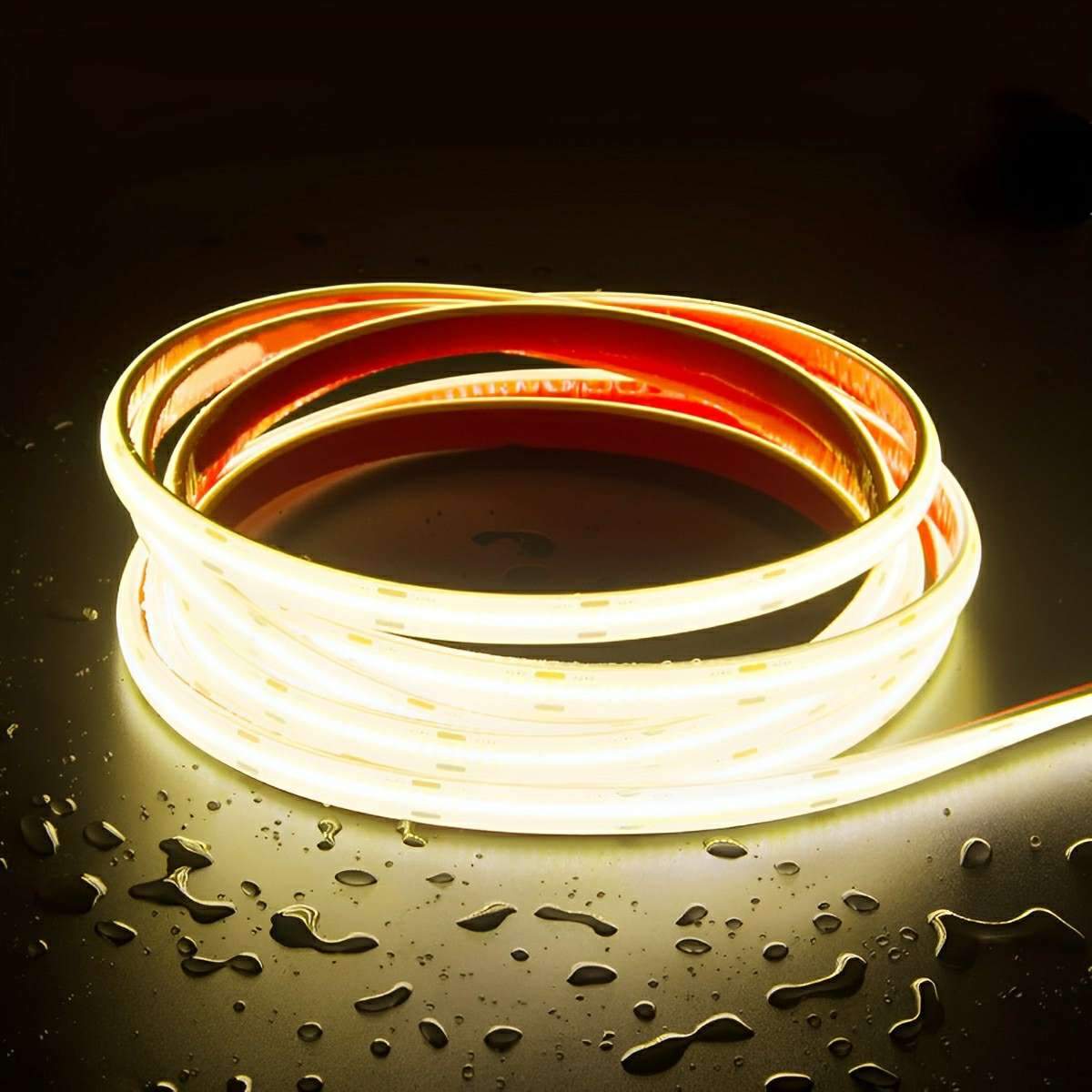 Flexible wasserdichte LED-Lichtleiste 24 V COB für Treppen-, Unterwasser-, Pool-, Garten- und Außenbeleuchtung | Sansoti
