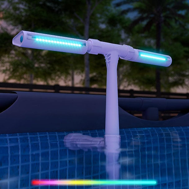 Solarbrunnen für Pool mit RGB LED Beleuchtung für Aufblasbaren Pool | Sansoti