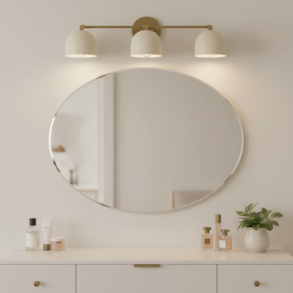 Metal Wall Lamp with Spherical Shade – Scandinavian Atmosphere Lamp for Bathroom Bedroom Living Room – Modern Wall Lighting Black Gold Brass | Sansoti