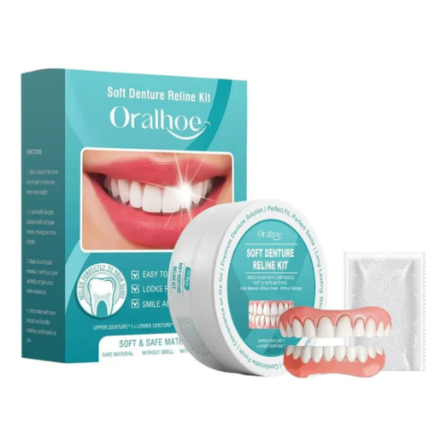 Dentures Without Adhesive Thermally Adjustable Dental Prosthesis Natural Self-Fitting at Home Comfortable Flexible | Sansoti