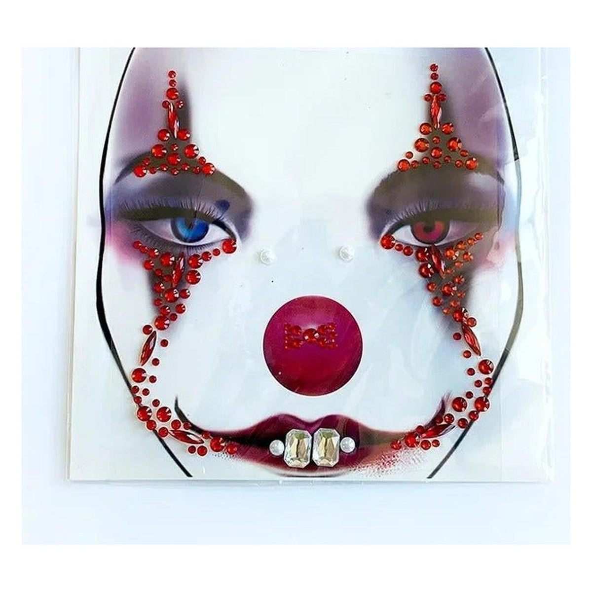 Gesichtsschmuck Halloween Totenkopf Stern Spinne Selbstklebend Acryl Strass Glitzer Party Verkleidung Karneval | Sansoti