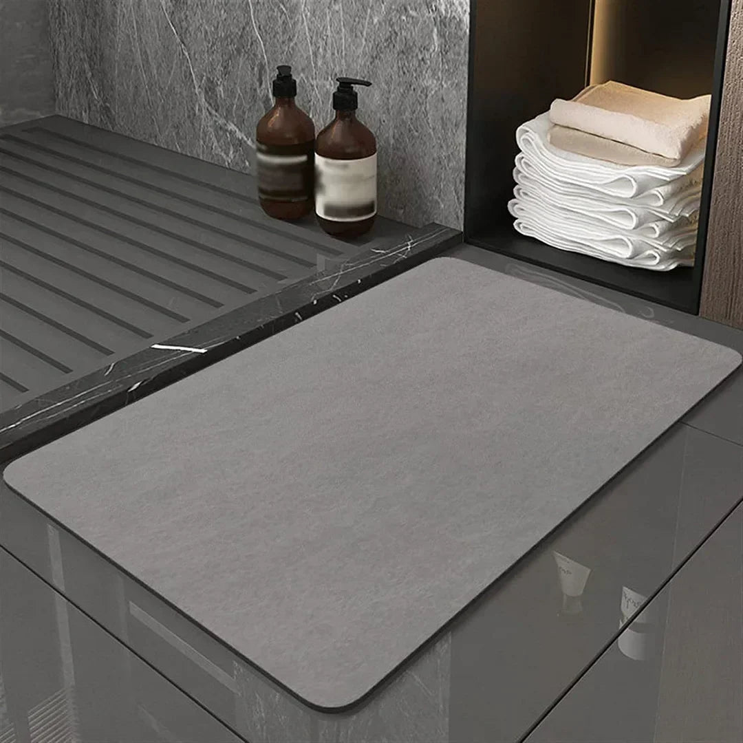 Diatomaceous earth bath mat, quick-drying, non-slip, absorbent and durable, bathroom foot mat made of natural stone | Sansoti