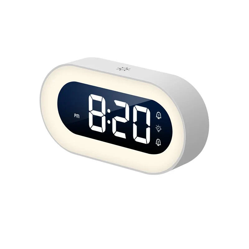 Light Alarm Clock with Sunrise & Night Light – AuroraGlow | Gently Wake Up with Light and Sound | Restfield