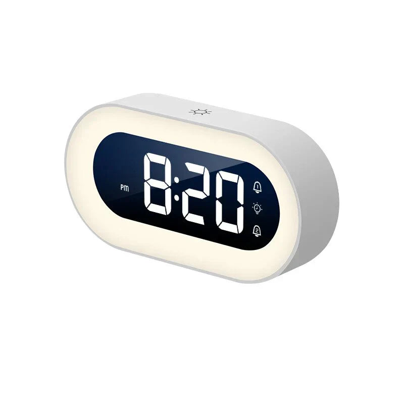 Despertador digital LED con luz nocturna, alarma musical, función de repetición, regulable, para dormitorio, escritorio y habitación infantil | Sansoti
