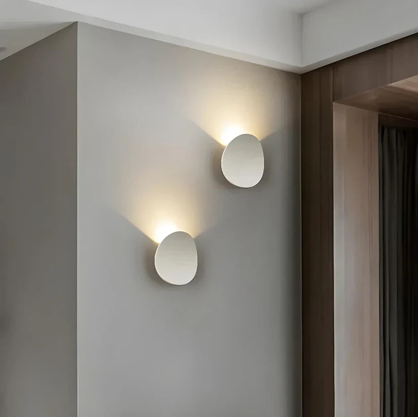 Round Aluminum LED Wall Light Design Lighting for Living Room Bedroom Hallway Modern Interior Accent Lighting | Sansoti