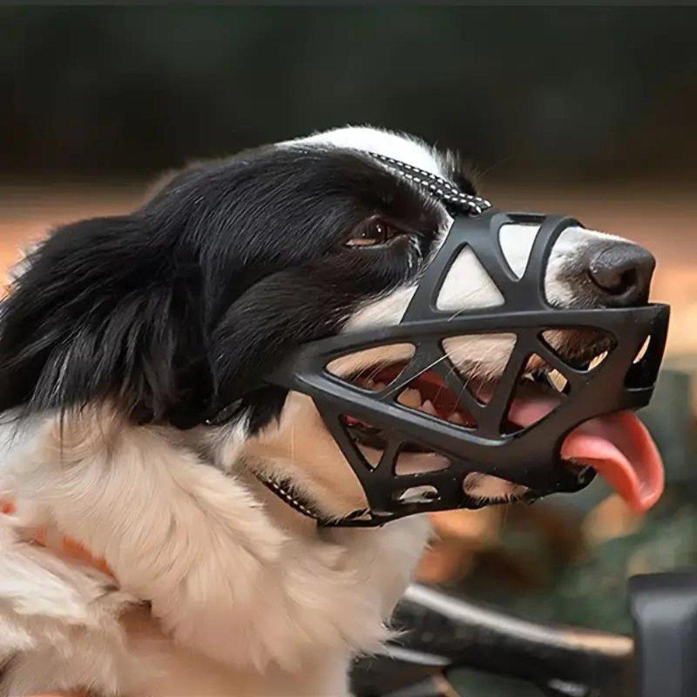 Soft Breathable Dog Muzzle Adjustable for Safe Walks Training Vet Visits Dog Comfort | Sansoti