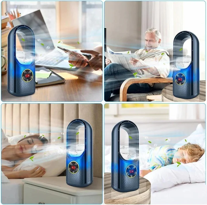 Compact Portable Bladeless Air Cooler – Quiet & Energy-Efficient for Home or Office | Sansoti