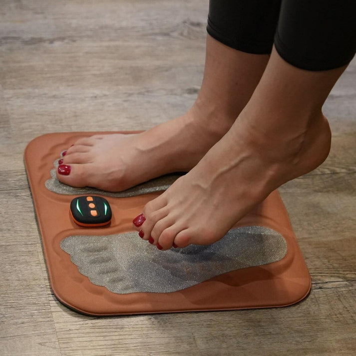 Foot Massage Mat with Electrical Stimulation Copper Fiber for Home Relaxation Tired Feet Wellness | Sansoti
