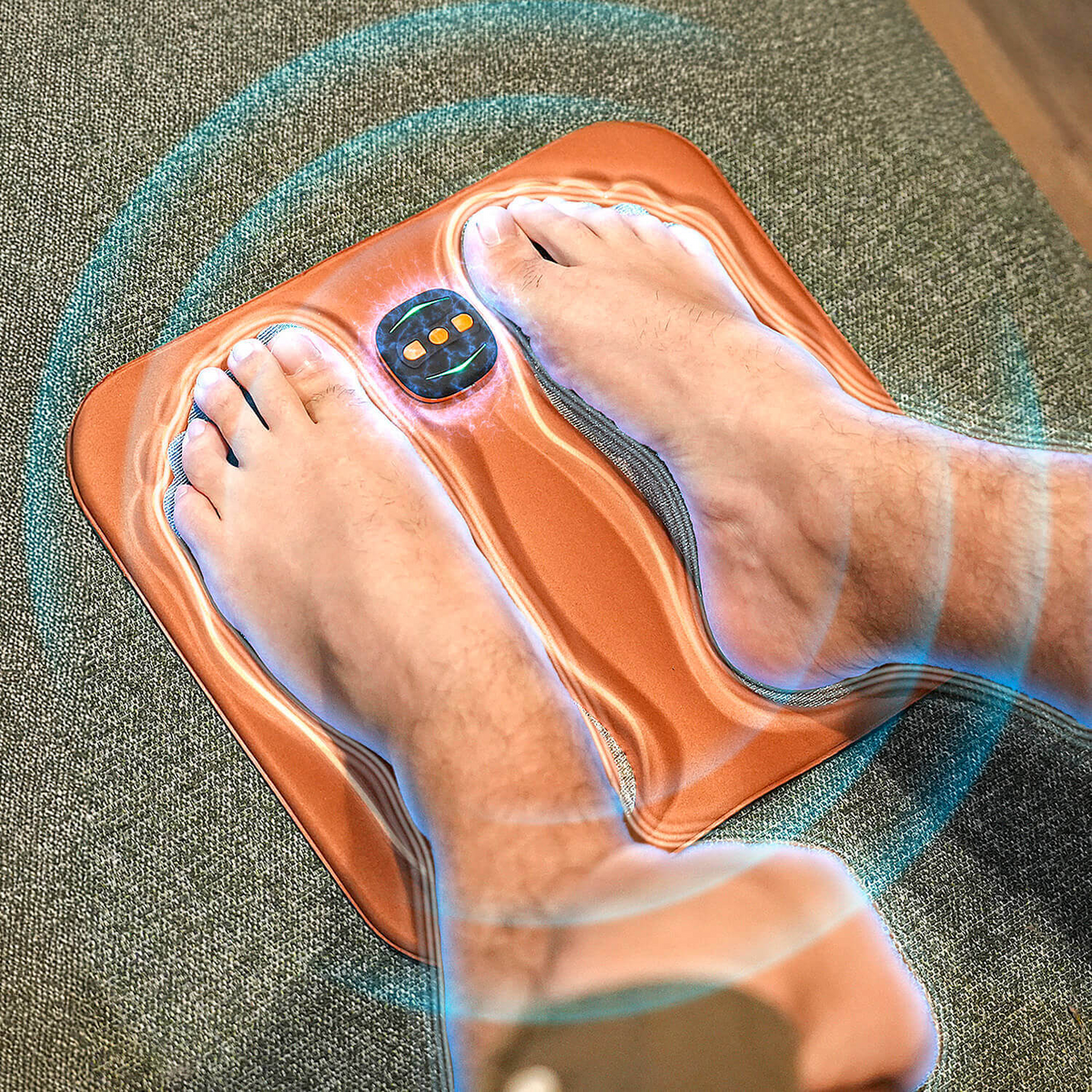Foot Massage Mat with Electrical Stimulation Copper Fiber for Home Relaxation Tired Feet Wellness | Sansoti