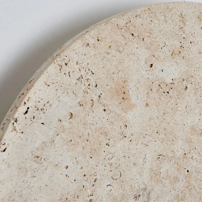 Aplique redondo de travertino LED moderno de piedra natural Ø23 Ø30 | Sansoti