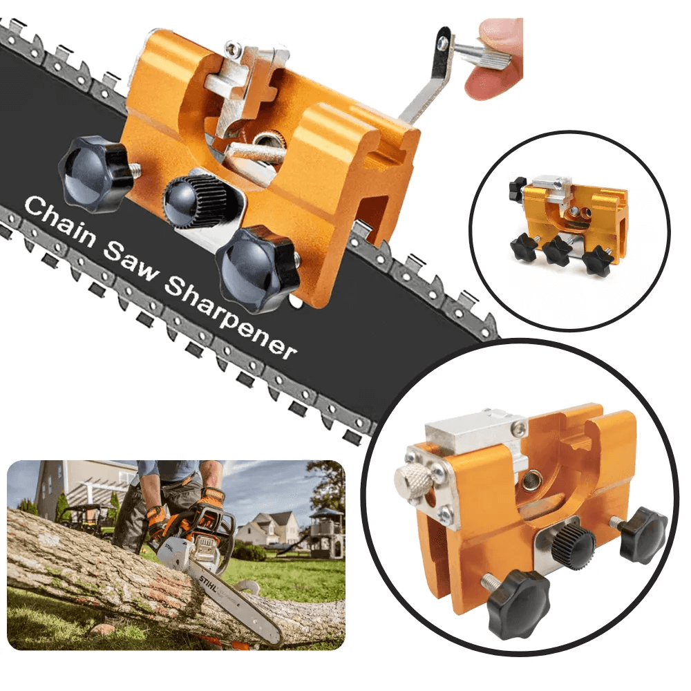 Professional Chainsaw Sharpener Aluminum 30° Sharpening Angle Manual Universal Tool Sharpening Set Garden Maintenance | Sansoti