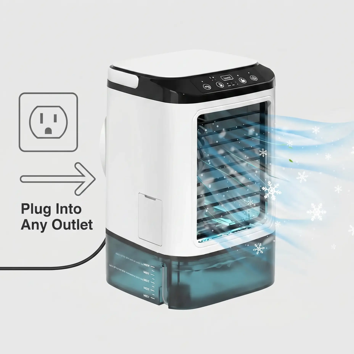 Portable Air Cooler with Ultrasonic Technology and 3 Speeds for Optimal Cooling | Sansoti