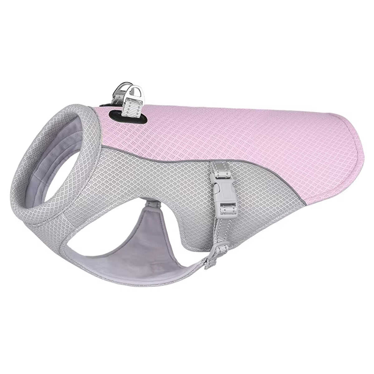 Gilet rafraîchissant pour chien activé par l’eau, en mesh respirant, harnais réfléchissant avec attache pour laisse, pour les promenades estivales | Sansoti