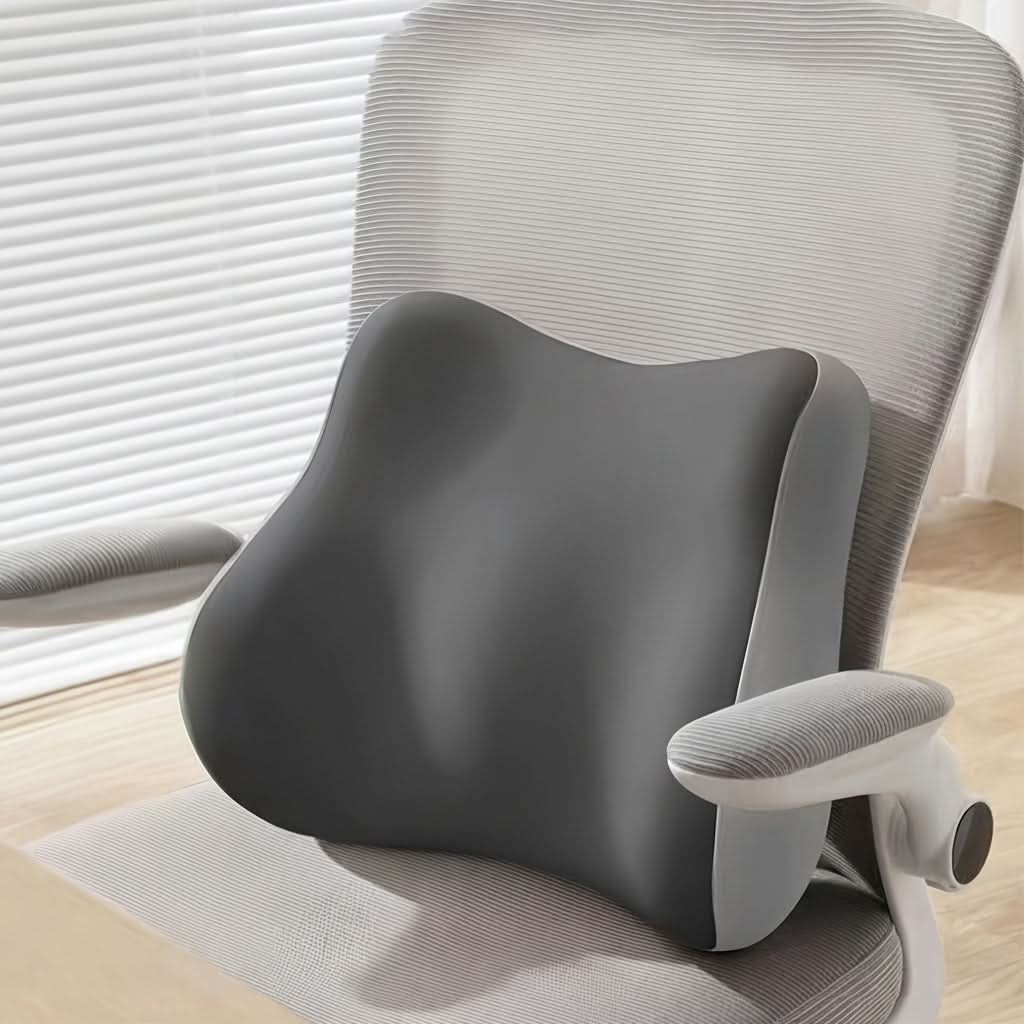 Portable Lumbar Cushion, Memory Foam Ergonomic Back Support for Office Chair, Car, Home and Travel, Lower Back Comfort | Sansoti