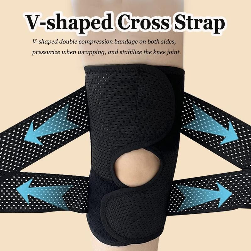 Verstelbare Kniebandage met Compressie voor Sport Training Hardlopen en Dagelijks Gebruik Ondersteunend | Sansoti