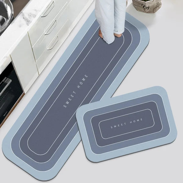 Antislip Badmat met Waterabsorptie Polyester 40x60 50x80 cm Meerdere Kleuren Douche Badkamer Keuken WC | Sansoti