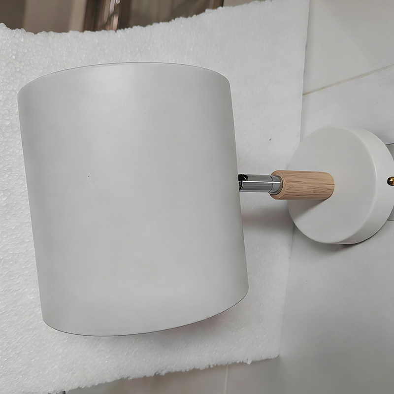 Applique murale métal bois réglable chambre salon scandinave couleur macaron E27 lampe de lit lampe murale | Sansoti