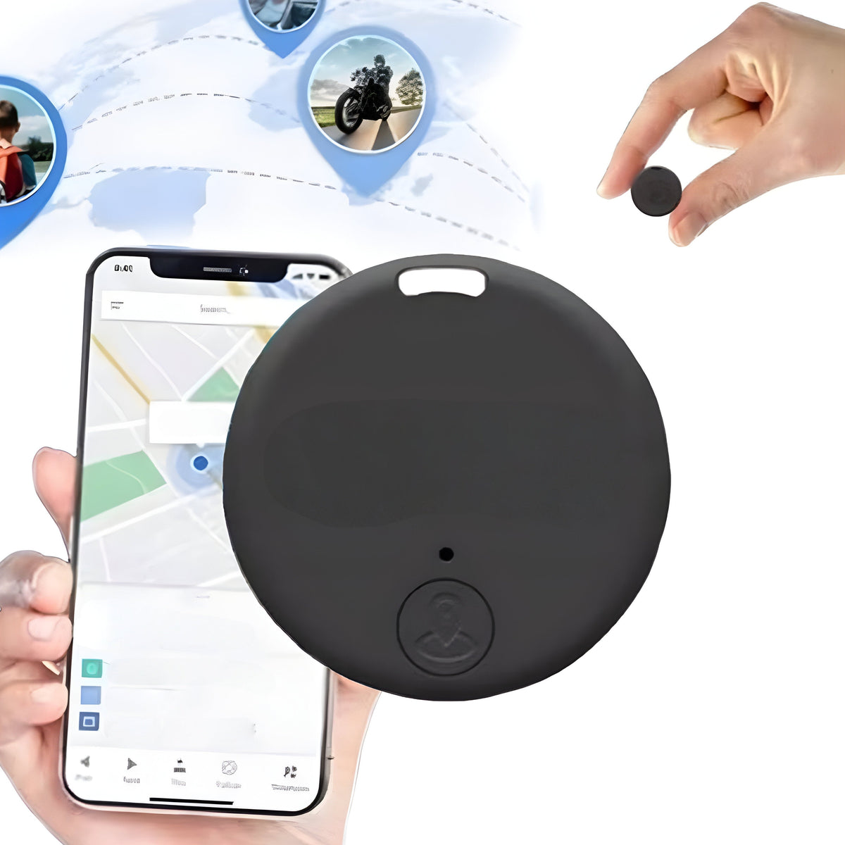 Compact GPS Tracker with Magnetic Mount for Real-Time Location Tracking | Live Position Tracking for Car, Valuables & Pets | Sansoti