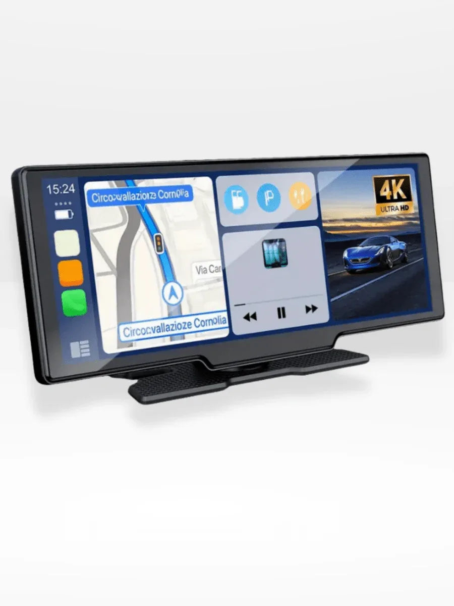 CarPlay Screen with Dashcam 10.26-Inch Touchscreen GPS Bluetooth WiFi Hands-Free Voice Control Car Multimedia | Sansoti