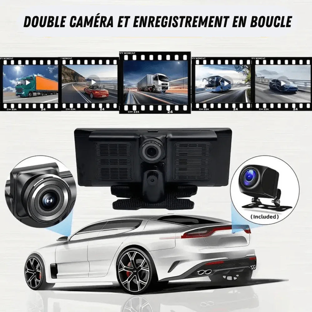 CarPlay Screen with Dashcam 10.26-Inch Touchscreen GPS Bluetooth WiFi Hands-Free Voice Control Car Multimedia | Sansoti