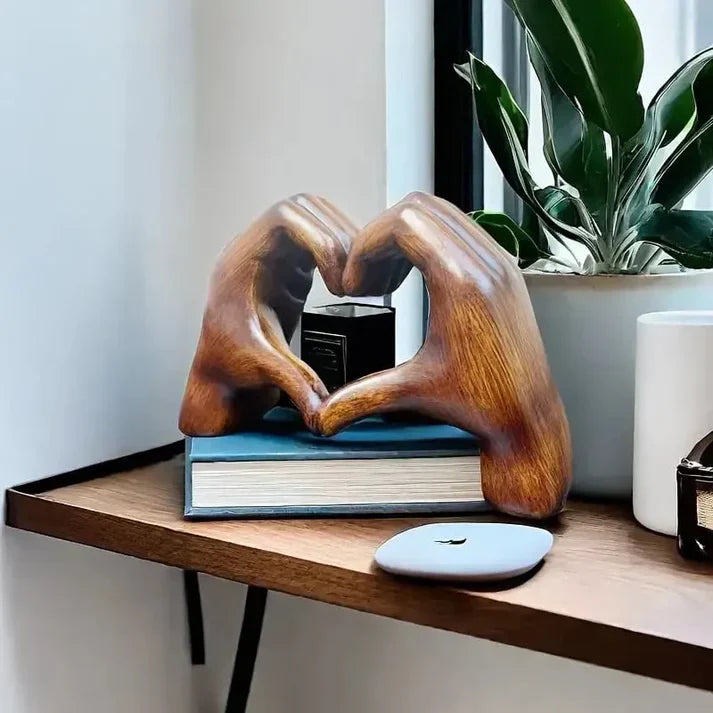 Wooden Heart Figurine – Handmade Love Symbol as Decoration or Gift