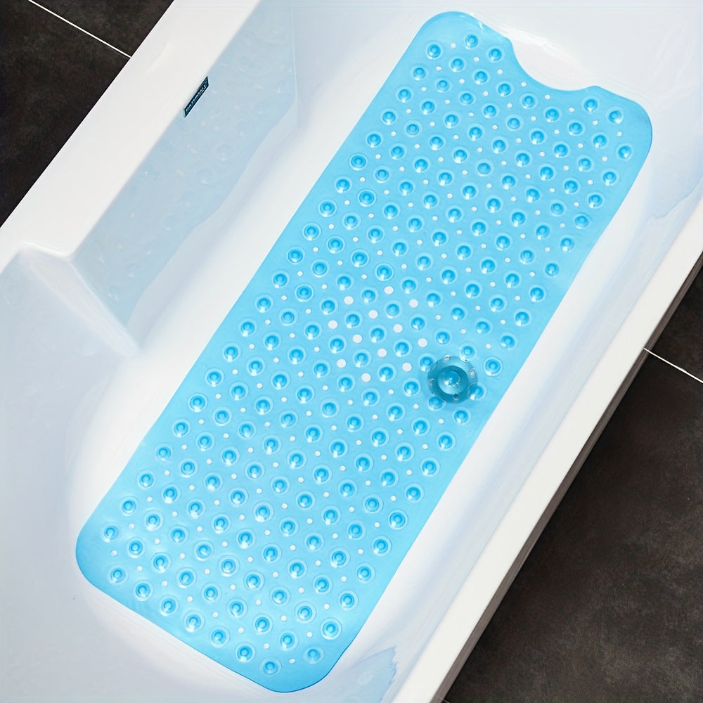 Antislip Badmat 101x40 cm met Zuignappen Douche Bad Veiligheidsmat Waterafvoer Hygiënisch Extra Lang Badkamer | Sansoti