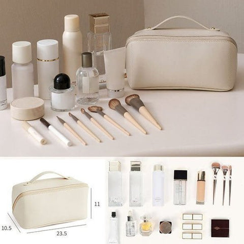 Kosmetik-Organizer-Tasche mit Fächern | Reise-Make-up- und Kulturtasche für unterwegs und zu Hause | Sansoti