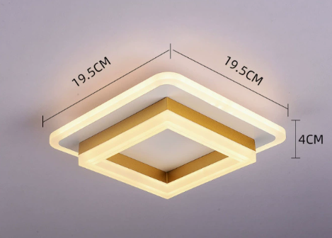 Ceiling Lamp Square LED Modern Metal And Acrylic Flush Mount Design | Sansoti